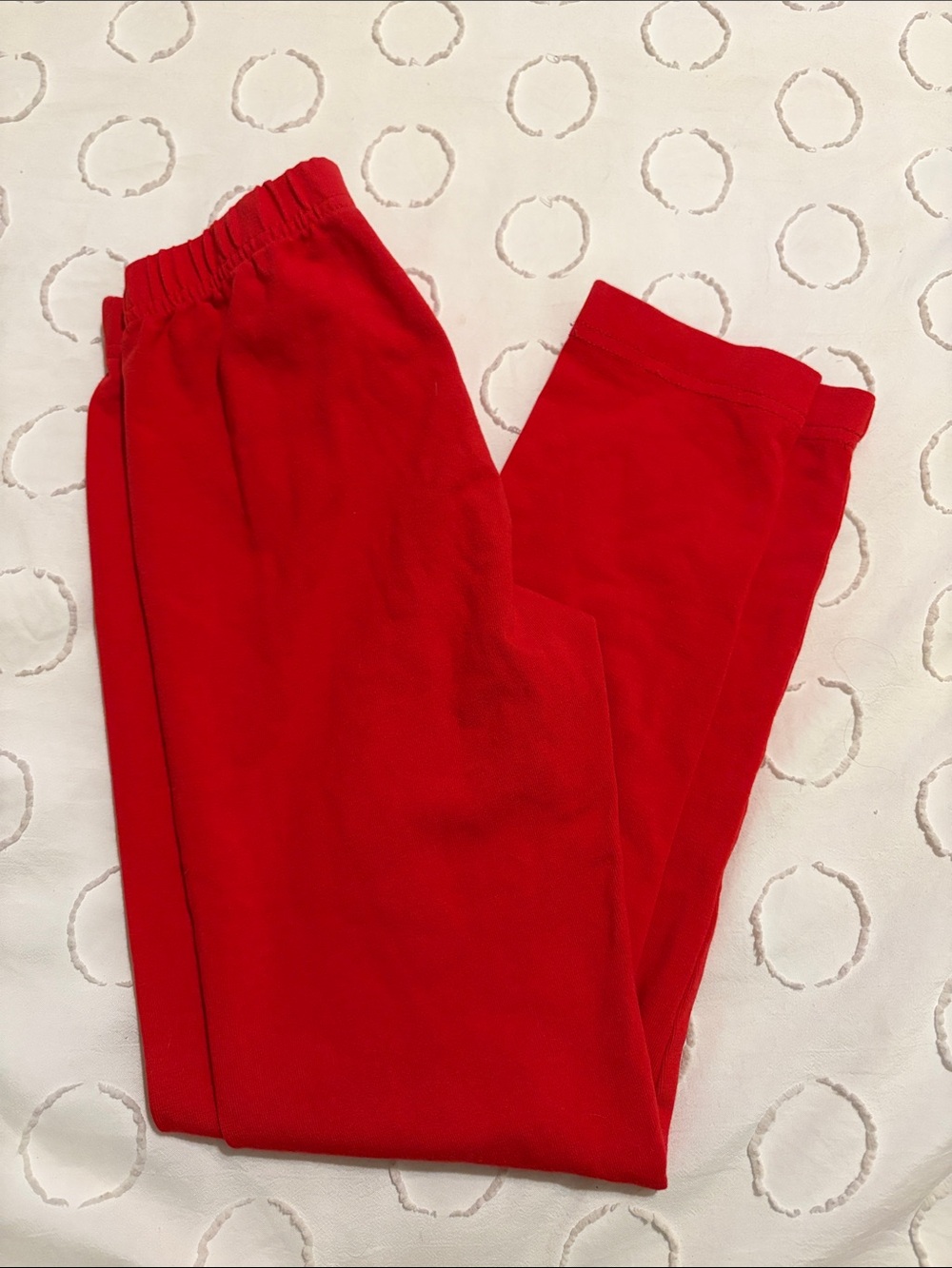 Hanna Andersson Girls' Bright Red Stretch Leggings